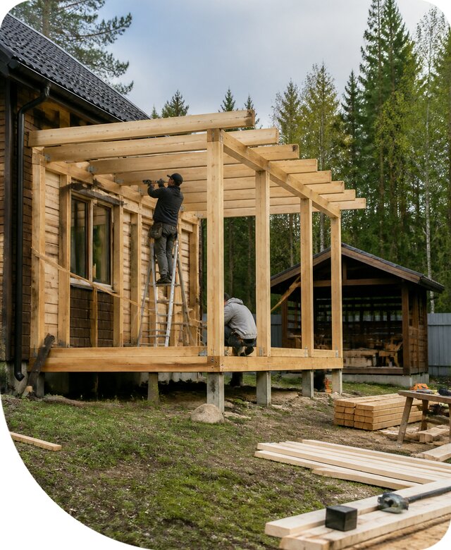 Строительство пристроек и построек на участке в Архангельске